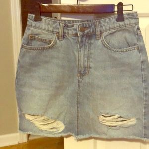 Billabong Distressed Denim Skirt